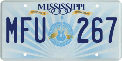MS license plate MFU267