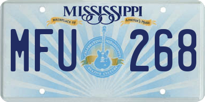 MS license plate MFU268