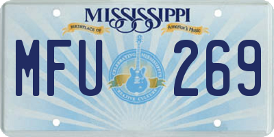 MS license plate MFU269