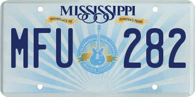 MS license plate MFU282