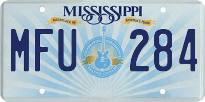 MS license plate MFU284