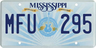 MS license plate MFU295