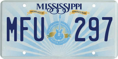 MS license plate MFU297
