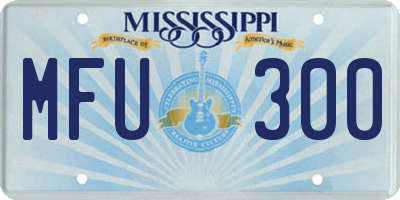 MS license plate MFU300