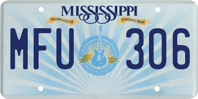 MS license plate MFU306