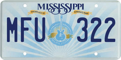 MS license plate MFU322