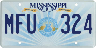 MS license plate MFU324