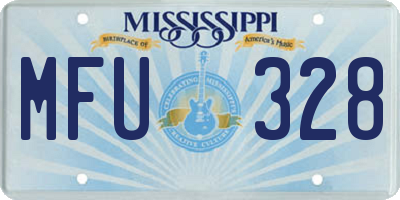 MS license plate MFU328