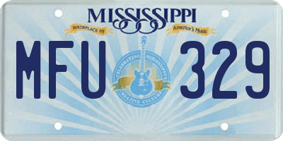 MS license plate MFU329