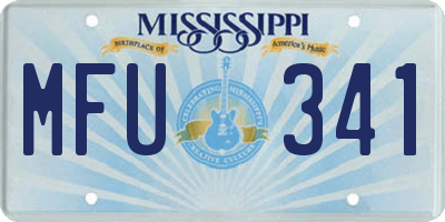 MS license plate MFU341