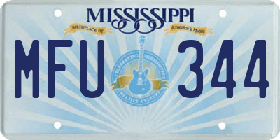 MS license plate MFU344
