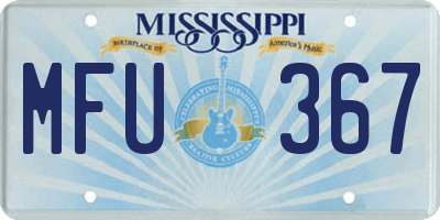 MS license plate MFU367