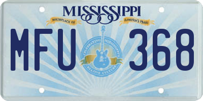 MS license plate MFU368