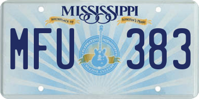 MS license plate MFU383