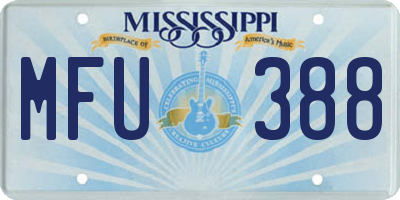 MS license plate MFU388
