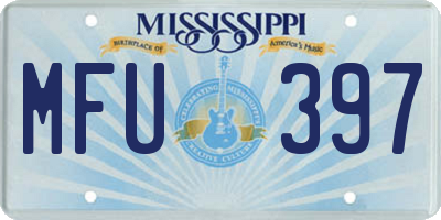 MS license plate MFU397