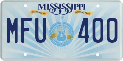 MS license plate MFU400