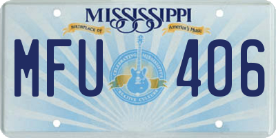 MS license plate MFU406