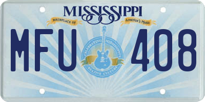 MS license plate MFU408