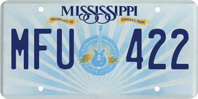 MS license plate MFU422