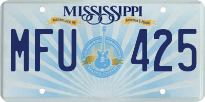 MS license plate MFU425