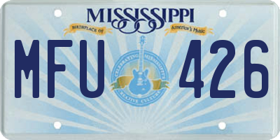 MS license plate MFU426