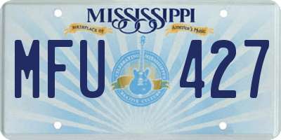 MS license plate MFU427