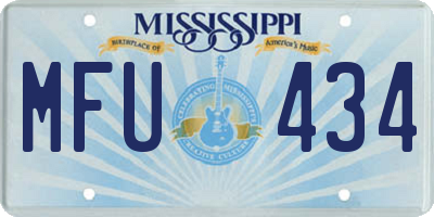 MS license plate MFU434
