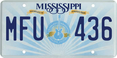 MS license plate MFU436