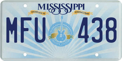 MS license plate MFU438