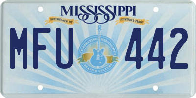 MS license plate MFU442