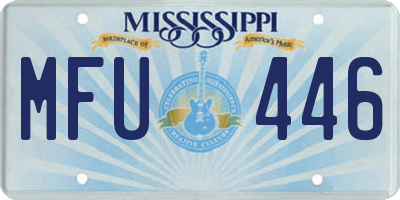 MS license plate MFU446
