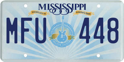 MS license plate MFU448