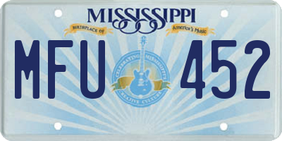 MS license plate MFU452