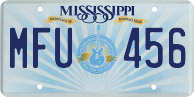 MS license plate MFU456