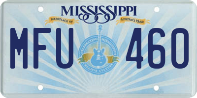 MS license plate MFU460