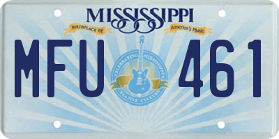 MS license plate MFU461