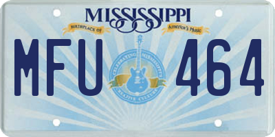 MS license plate MFU464