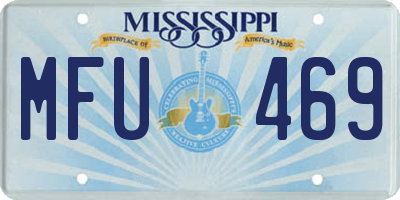 MS license plate MFU469
