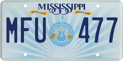 MS license plate MFU477