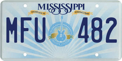 MS license plate MFU482