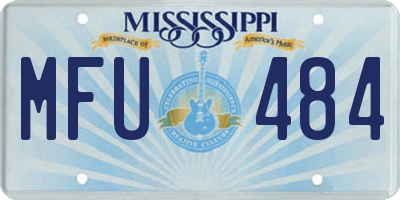 MS license plate MFU484