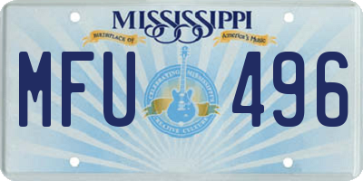 MS license plate MFU496