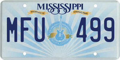 MS license plate MFU499