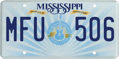 MS license plate MFU506