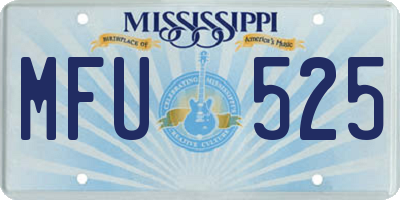 MS license plate MFU525