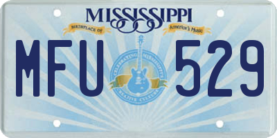 MS license plate MFU529