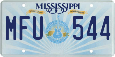 MS license plate MFU544