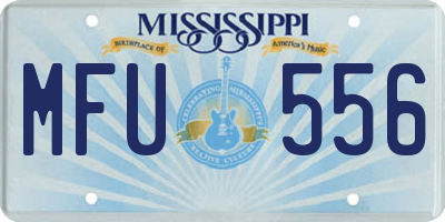 MS license plate MFU556