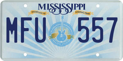 MS license plate MFU557